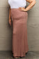 Culture Code For The Day Full Size Flare Maxi Skirt in Chocolate Bottoms Trendsi   