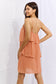 Culture Code By The River Full Size Cascade Ruffle Style Cami Dress in Sherbet Dresses Scarlet Avenue   