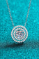 Moissanite Round Pendant Rhodium-Plated Necklace Accessories Trendsi   