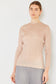 Marina West Swim Pleated Long Sleeve Boatneck Top  Scarlet Avenue Beige S/M 