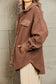 Heimish Cozy Girl Full Size Button Down Shacket Outerwear Scarlet Avenue   