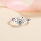 Moissanite Heart 925 Sterling Silver Ring Accessories Scarlet Avenue   