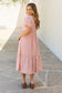 HEYSON Spring Baby Full Size Kimono Sleeve Midi Dress in Peach Dresses Trendsi   