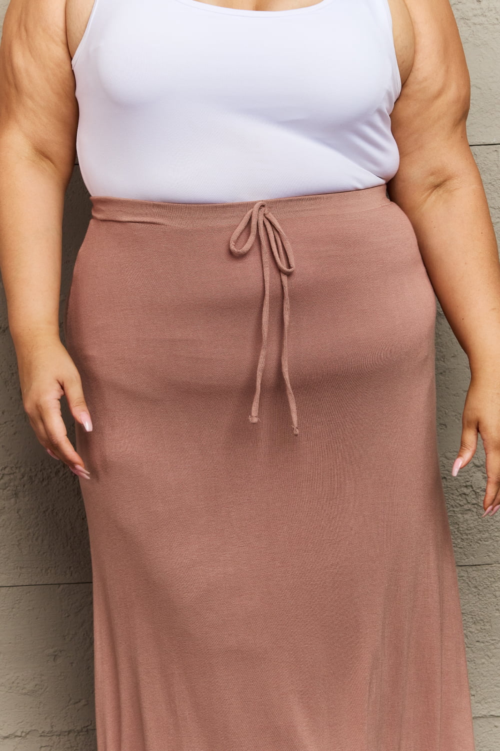 Culture Code For The Day Full Size Flare Maxi Skirt in Chocolate Bottoms Trendsi   