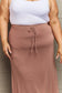 Culture Code For The Day Full Size Flare Maxi Skirt in Chocolate Bottoms Trendsi   