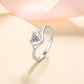 Moissanite Heart 925 Sterling Silver Ring Accessories Scarlet Avenue   