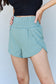 Ninexis Stay Active High Waistband Active Shorts in Pastel Blue Bottoms Scarlet Avenue   