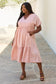 HEYSON Spring Baby Full Size Kimono Sleeve Midi Dress in Peach Dresses Trendsi   