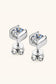 1 Carat Moissanite 925 Sterling Silver Stud Earrings Accessories Trendsi Silver One Size 