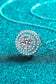 Moissanite Round Pendant Rhodium-Plated Necklace Accessories Trendsi   