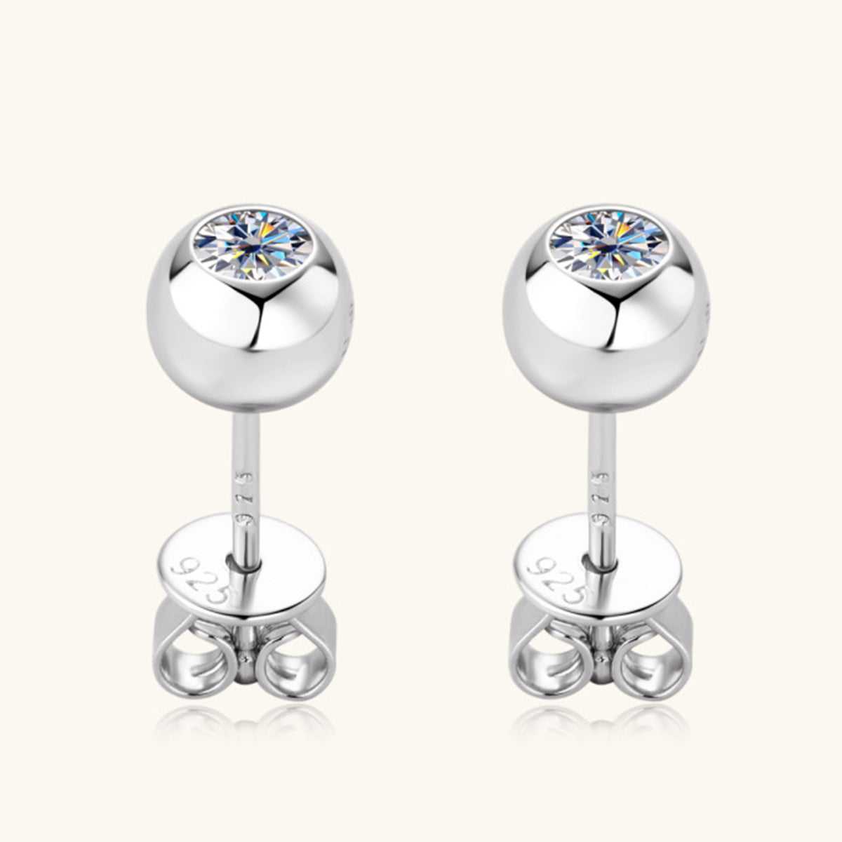 Moissanite 925 Sterling Silver Stud Earrings Accessories Trendsi   