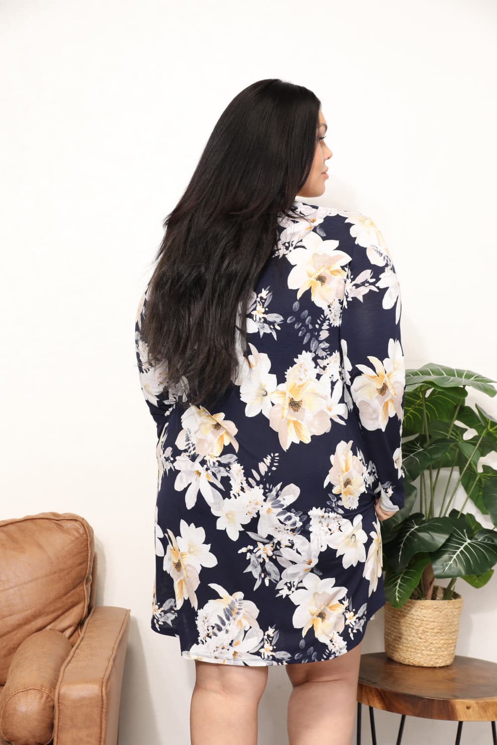 Sew In Love  Full Size Flower Print Shirt Dress Dresses Scarlet Avenue   