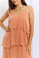 Culture Code By The River Full Size Cascade Ruffle Style Cami Dress in Sherbet Dresses Scarlet Avenue   