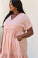 HEYSON Spring Baby Full Size Kimono Sleeve Midi Dress in Peach Dresses Trendsi   