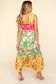 Haptics Floral Color Block Maxi Dress with Pockets Dresses Scarlet Avenue   