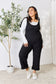 Celeste Full Size Ribbed Tie Shoulder Sleeveless Ankle Overalls Dresses Trendsi   