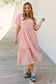 HEYSON Spring Baby Full Size Kimono Sleeve Midi Dress in Peach Dresses Trendsi   