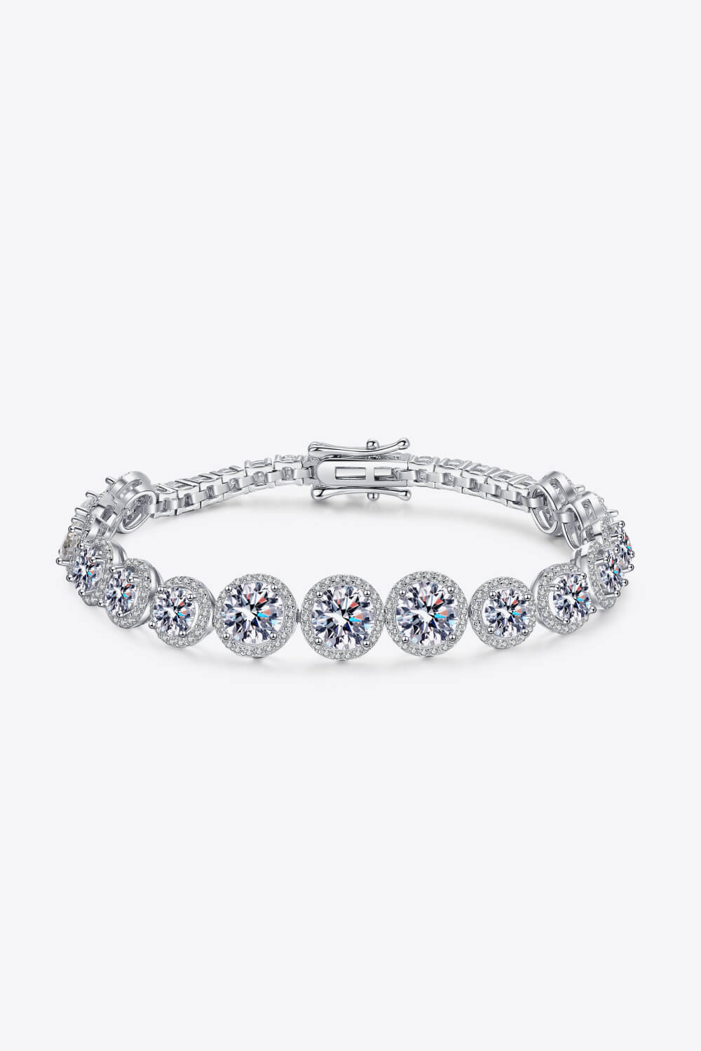 925 Sterling Silver 10.4 Carat Moissanite Bracelet Accessories Scarlet Avenue   