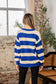 Sew In Love Full Size Contrast Striped Round Neck Sweater Tops Scarlet Avenue   