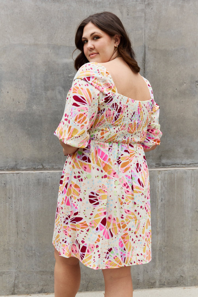 ODDI Full Size Floral Print Mini Dress - Scarlet Avenue