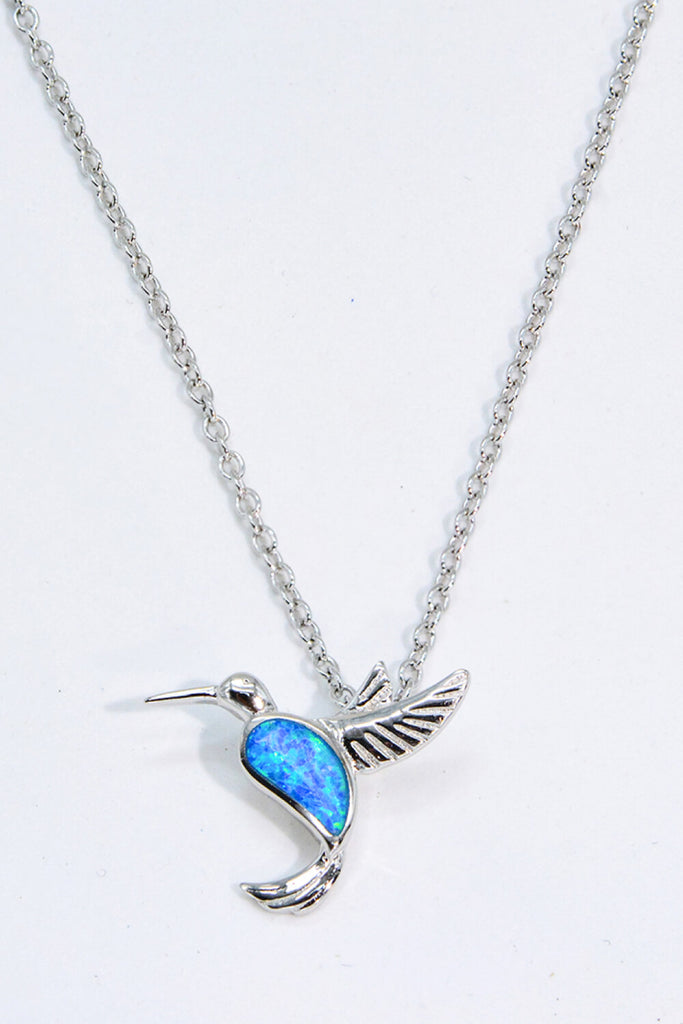 Opal Bird 925 Sterling Silver Necklace - Scarlet Avenue