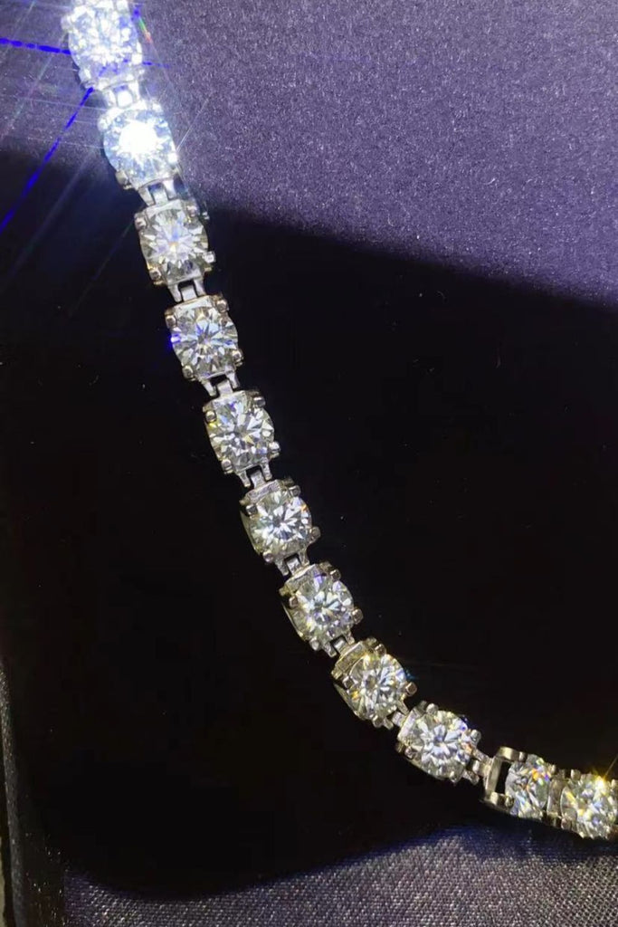 10 Carat Moissanite Platinum-Plated Bracelet - Scarlet Avenue