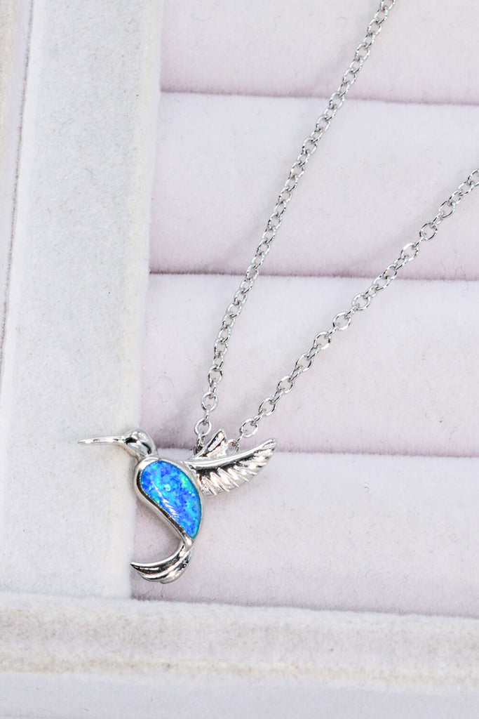 Opal Bird 925 Sterling Silver Necklace - Scarlet Avenue